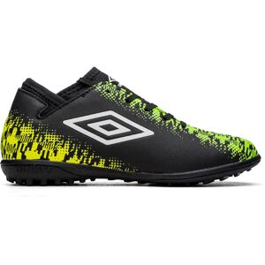 Umbro - Bota de fútbol Umbro Formation II Turf Niño, Unisex, Black-White-Green Gecko-Safety Yellow, 6Y