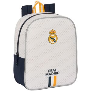 Safta - Mochila Guarderia Adapt.Carro Real Madrid 1ª Equipación 23/24 (6 L), Unisex, Blanco