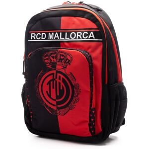 RCDM - Mochila RCD Mallorca Escolar, Unisex, Rojo-Negro