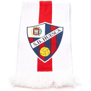 SDH - Bufanda SD Huesca Estadio Cruz, Unisex, Blanco-Rojo