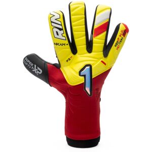 Rinat - Guantes de portero Nkam Semi Onana, Unisex, Red-Yellow-Black, 10