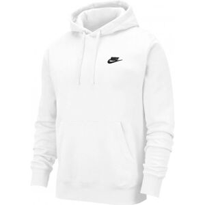 Nike - Sudadera Sportswear Club Hoodie, Unisex, White-Black, L