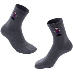 SDH - Calcetines SD Huesca, Unisex, Gris-Marino-Grana, 46-49