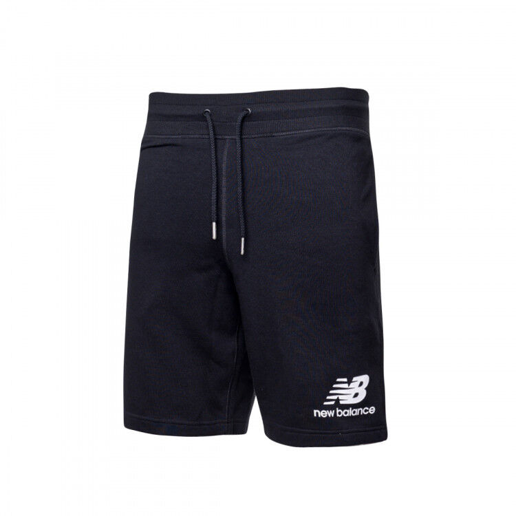 New Balance - Pantalón corto Essentials Stacked Logo, Hombre, Black, XL