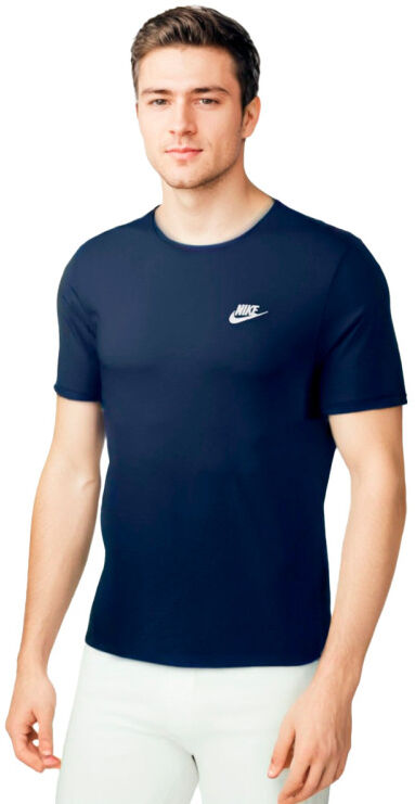 Nike - Camiseta Sportswear Club, Hombre, Midnight Navy-White, S