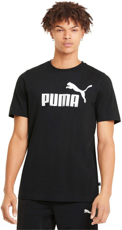 Puma - Camiseta Essentials Logo, Hombre, Black, L