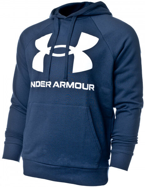 Under Armour - Sudadera UA Rival Fleece Big Logo Hoodie, Hombre, Black-Onyx White, L