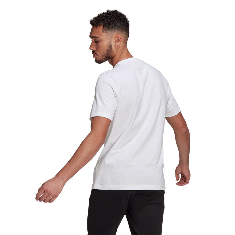 Adidas - Camiseta Essentials Big Logo, Hombre, White-Black, M