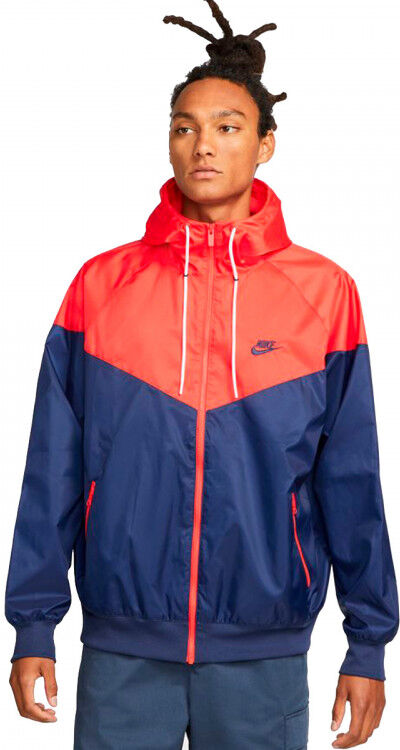 Nike - Chaqueta Sportswear Windrunner Hoodie, Hombre, Midnight Navy-Light Crimson, L