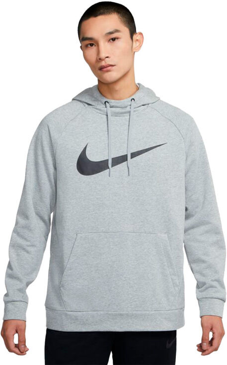 Nike - Sudadera Dri-Fit Training Swoosh Hoodie, Hombre, Dark Grey Heather-Black, XL