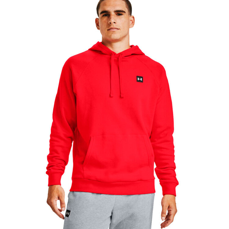 Under Armour - Sudadera UA Rival Fleece Hoodie, Hombre, Red-Onyx White, S