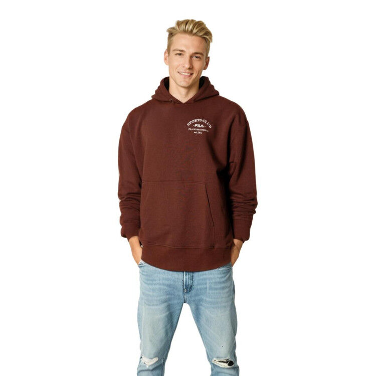 FILA - Sudadera Benz Loose Fit Hoody, Hombre, Chocolate Fondant, M