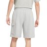 Nike - Pantalón corto Sportswear Club Brush Cargo Short, Hombre, Grey Heather-Matte Silver-White, S