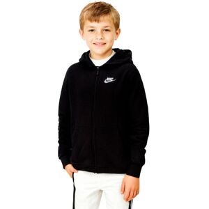 Nike - Chaqueta Sporstwear Hoodie Club Niño, Unisex, Black-White, L