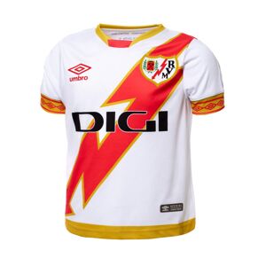 Umbro - Camiseta Rayo Vallecano Primera Equipación 2023-2024 Niño, Unisex, Blanco-Rojo, T 10