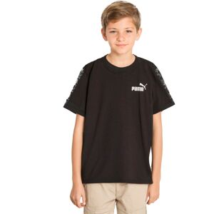 Puma - Camiseta Essentials Tape Camo Niño, Unisex, Black, 140 cm