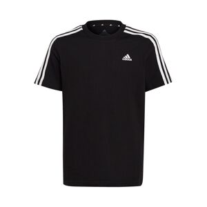 Adidas - Camiseta 3 Stripes Niño, Unisex, Black-White, 128 cm