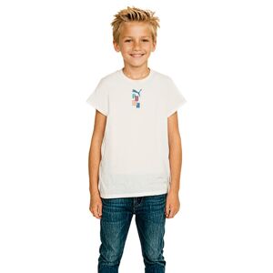 Puma - Camiseta Ready Better Niño, Unisex, White-Black-Vapor Gray, 140 cm