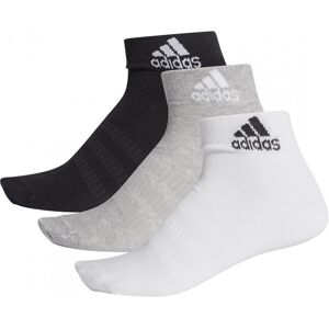 Adidas - Calcetines Light Ankle (3 Pares), Unisex, Black-Grey-White, XS