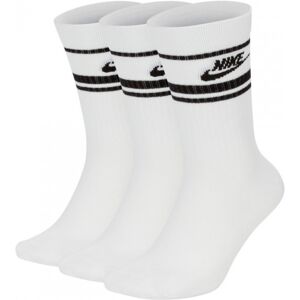 Nike - Calcetines Sportswear Essential (3 Pares), Unisex, White-Black, S