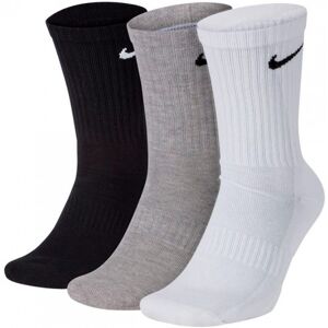 Nike - Calcetines Everyday Cushioned (3 Pares), Unisex, Black-White-Grey, S