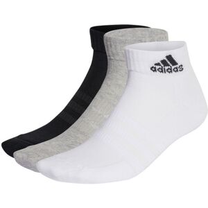 Adidas - Calcetines Cushion Ankle (3 Pares), Unisex, Black-White-Grey, XL