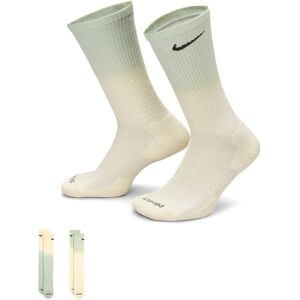 Nike - Calcetines Everyday Plus Cush Crew (2 Pares), Unisex, Honeydew Coconut Milk, M