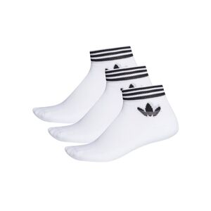 Adidas - Calcetines Trefoil Ank (3 Pares), Hombre, Blanco-Negro, 39-42