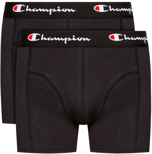 Champion - Calzón 2 Pack Boxer, Hombre, Black, S