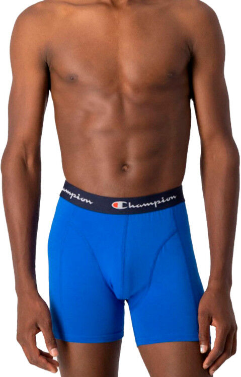 Champion - Calzón 2 Pack Boxer, Hombre, Black/Blue, S