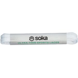 Soka - Cordones Deportivos Extra-Finos, Unisex, Blanco, Junior Soka - Cordones Deportivos Extra-Finos, Unisex, Blanco, Junior