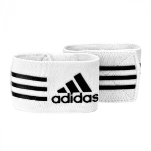 Adidas - Guardaespinilleras Ankle Strap, Unisex, White-Black