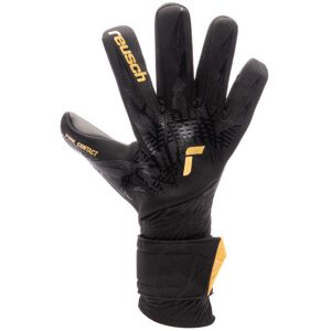 Reusch - Guantes de portero Pure Contact Infinity, Unisex, Black-Gold-Black, 9,5