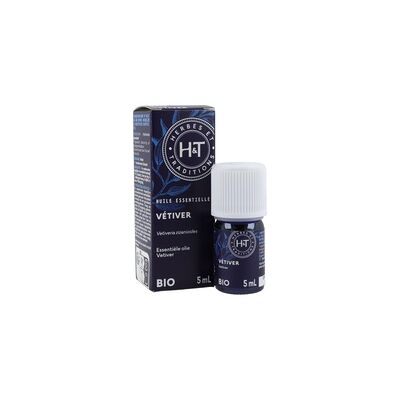 Aceite esencial de raíz de vetiver orgánico - 5ml - Herbes & Traditions Aceite esencial de raíz de vetiver orgánico - 5ml - Herbes & Traditions