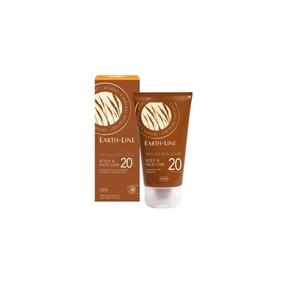 Protector solar de argán para rostro y cuerpo SPF20 150 ml de crema - Earth Line Protector solar de argán para rostro y cuerpo SPF20 150 ml de crema - Earth Line