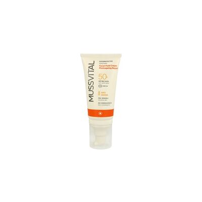 Crema fluida facial fotoprotectora y reparadora SPF50+ 50 ml - Mussvital Crema fluida facial fotoprotectora y reparadora SPF50+ 50 ml - Mussvital