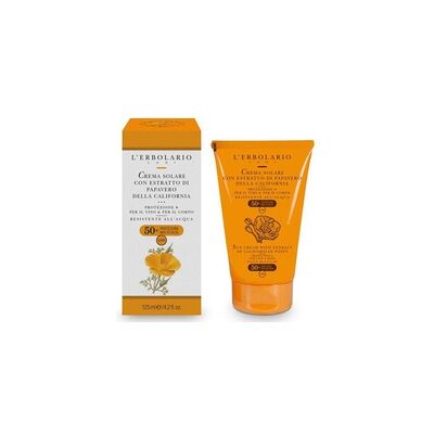 Crema solar con extracto de amapola de california SPF 50+ 125 ml - L'Erbolario Crema solar con extracto de amapola de california SPF 50+ 125 ml - L'Erbolario