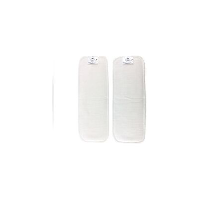 Boosters de algodón absorbente para pañales lavables 2 unidades (Blanco) - Hamac Boosters de algodón absorbente para pañales lavables 2 unidades (Blanco) - Hamac