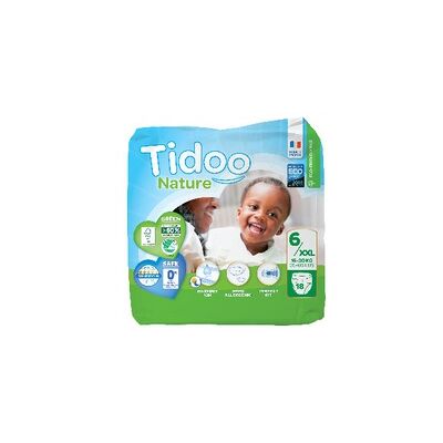 Pañales T6 XXL (16-30 kg) 18 unidades - Tidoo Pañales T6 XXL (16-30 kg) 18 unidades - Tidoo