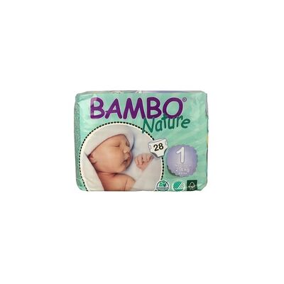 Pañales T1 Recién Nacido (2-4 kg) ECO 28 unidades - Bambo Nature Pañales T1 Recién Nacido (2-4 kg) ECO 28 unidades - Bambo Nature