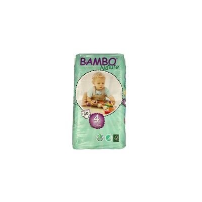 Pañales T4 Maxi (7-18 Kg) Eco 60 unidades - Bambo Nature Pañales T4 Maxi (7-18 Kg) Eco 60 unidades - Bambo Nature