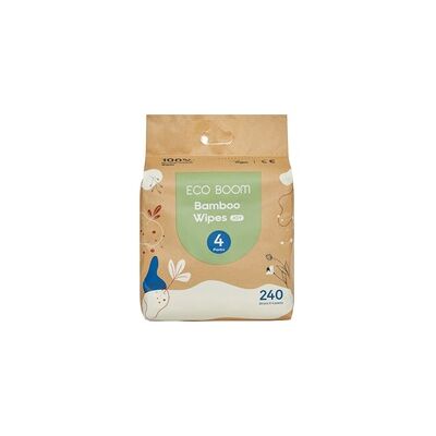 Pack toallitas Joy fibra de bambú 4 unidades - Eco Boom Pack toallitas Joy fibra de bambú 4 unidades - Eco Boom