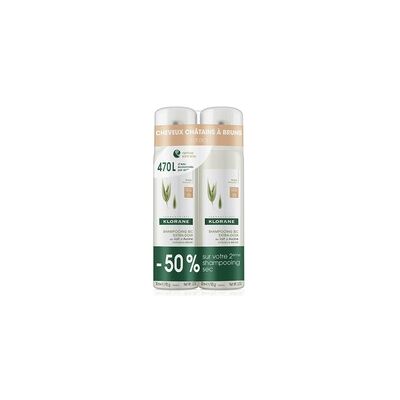 Pack champú seco de avena para cabello castaño 2 unidades de 150ml - Klorane Pack champú seco de avena para cabello castaño 2 unidades de 150ml - Klorane