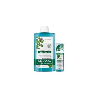 Pack champú détox a la menta bio - détox - cabello normal + champú seco menta 2 unidades - Klorane Pack champú détox a la menta bio - détox - cabello normal + champú seco menta 2 unidades - Klorane