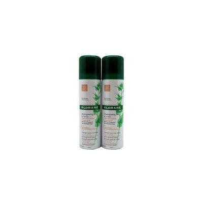 Champú seco de ortiga para cabello castaño 2 unidades de 150ml - Klorane Champú seco de ortiga para cabello castaño 2 unidades de 150ml - Klorane