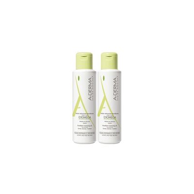 Pack Duplo Aceite de Ducha Exomega 2 unidades de 500ml - A-Derma Pack Duplo Aceite de Ducha Exomega 2 unidades de 500ml - A-Derma