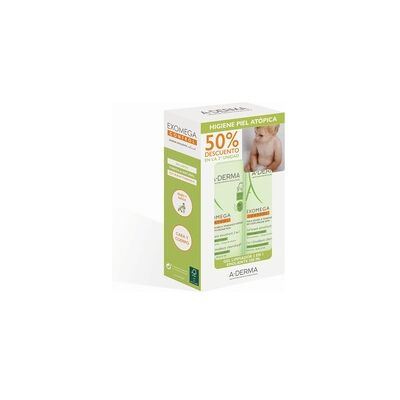 Duplo exomega gel limpiador 2en1 cabello y cuerpo 2 unidades de 500ml - A-Derma Duplo exomega gel limpiador 2en1 cabello y cuerpo 2 unidades de 500ml - A-Derma