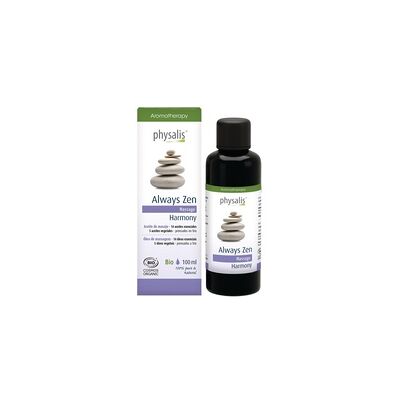Always zen harmony aceite de masaje Bio 100 ml de aceite esencial - Physalis Always zen harmony aceite de masaje Bio 100 ml de aceite esencial - Physalis