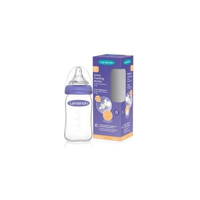 Botella de vidrio Lansinoh Wide-Neck Tamaño M 160ml Botella de vidrio Lansinoh Wide-Neck Tamaño M 160ml
