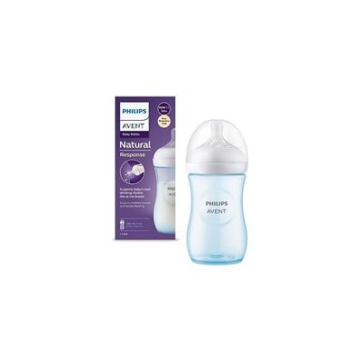 Biberón natural response azul 260 ml 1 unidad - Philips Avent Biberón natural response azul 260 ml 1 unidad - Philips Avent